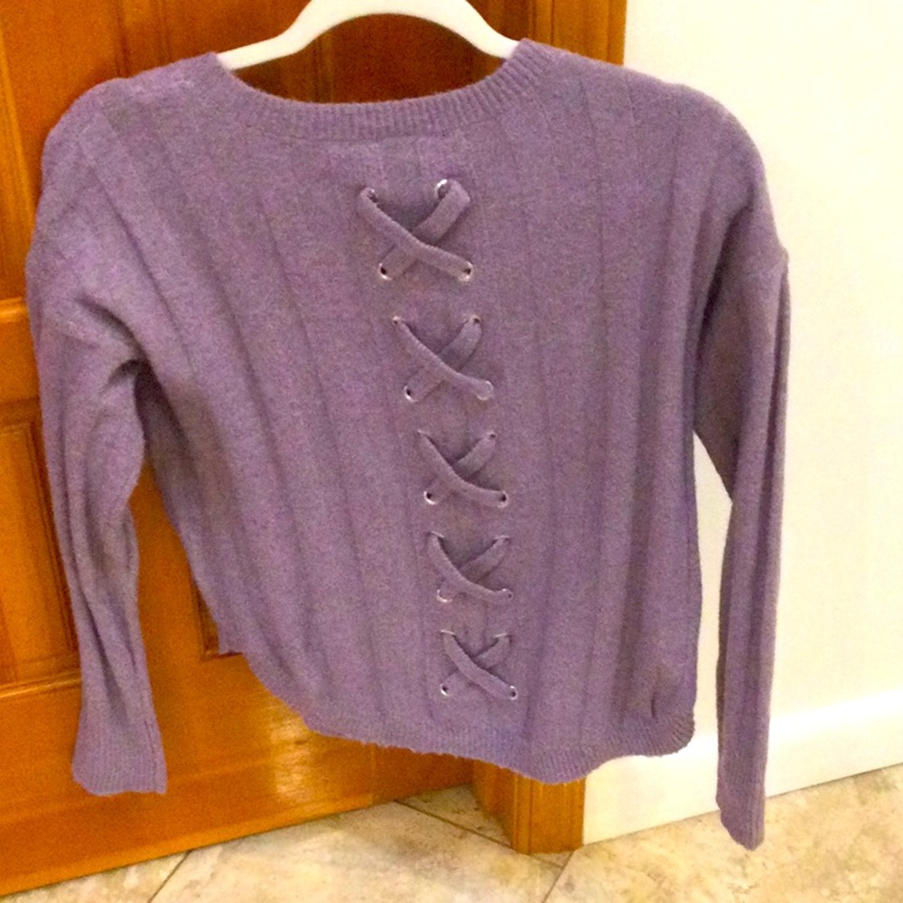 - Pink Republic laced back sweater